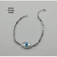 925 sterling silver evil eye charm chain tennis bracelet